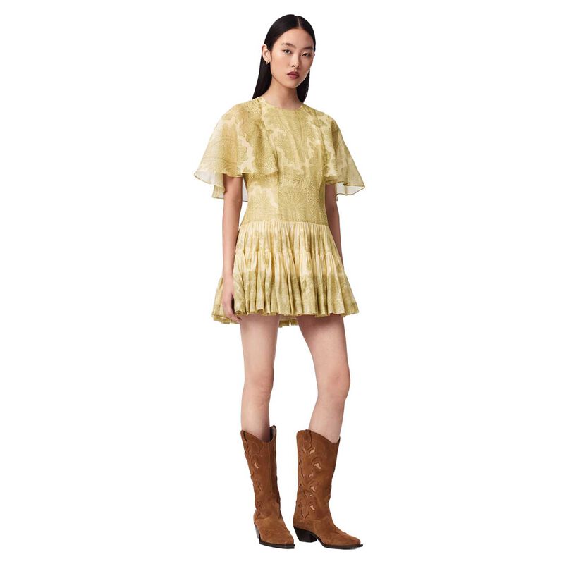 AllSaints Yanna Slim Fit Tiered Mini Dress image number 0